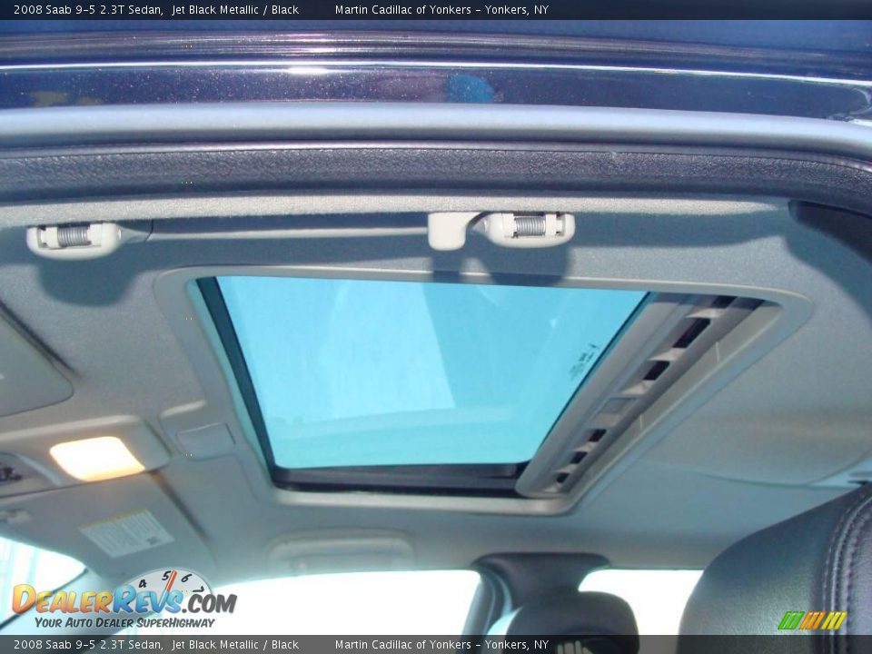 2008 Saab 9-5 2.3T Sedan Jet Black Metallic / Black Photo #14