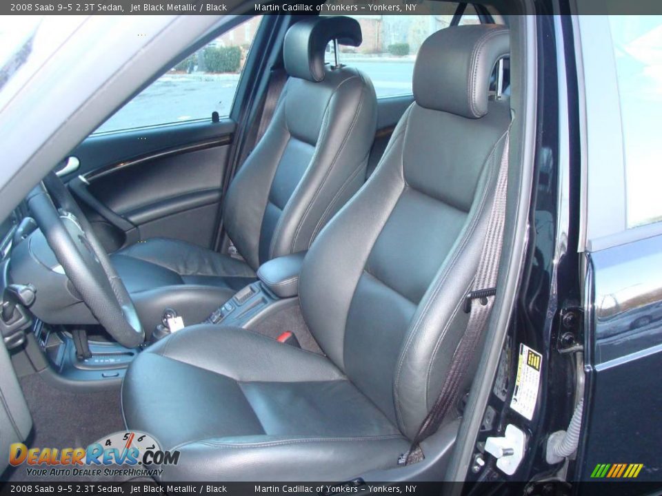 2008 Saab 9-5 2.3T Sedan Jet Black Metallic / Black Photo #15