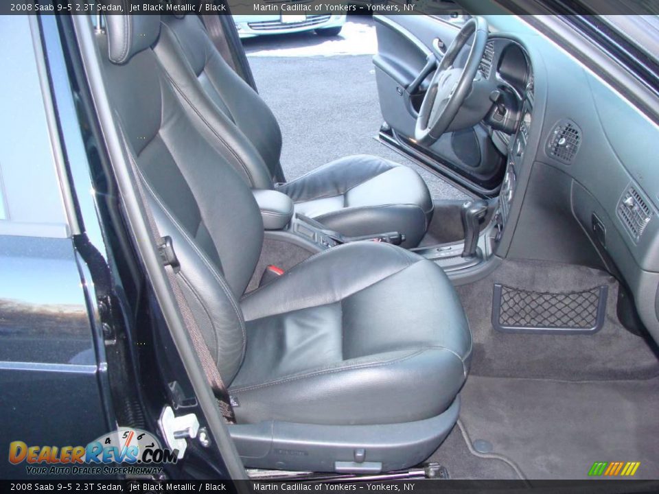 2008 Saab 9-5 2.3T Sedan Jet Black Metallic / Black Photo #16