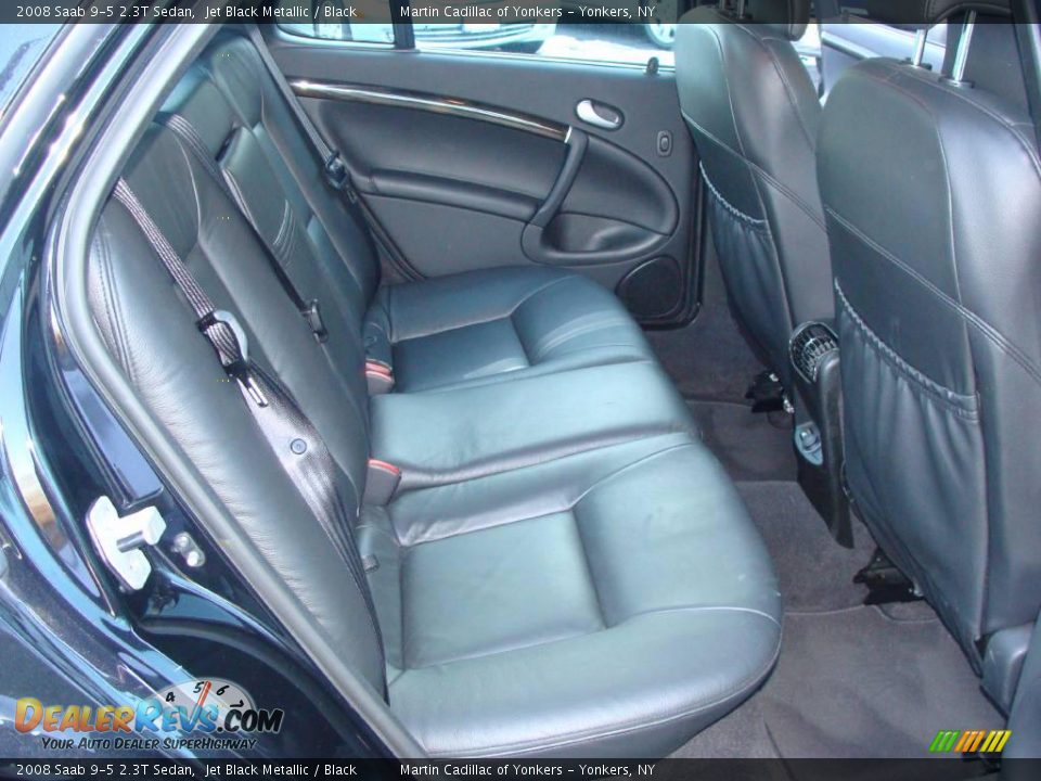 2008 Saab 9-5 2.3T Sedan Jet Black Metallic / Black Photo #17