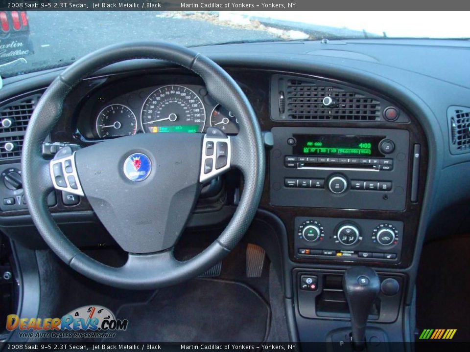 2008 Saab 9-5 2.3T Sedan Jet Black Metallic / Black Photo #19