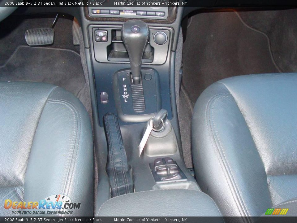 2008 Saab 9-5 2.3T Sedan Jet Black Metallic / Black Photo #22