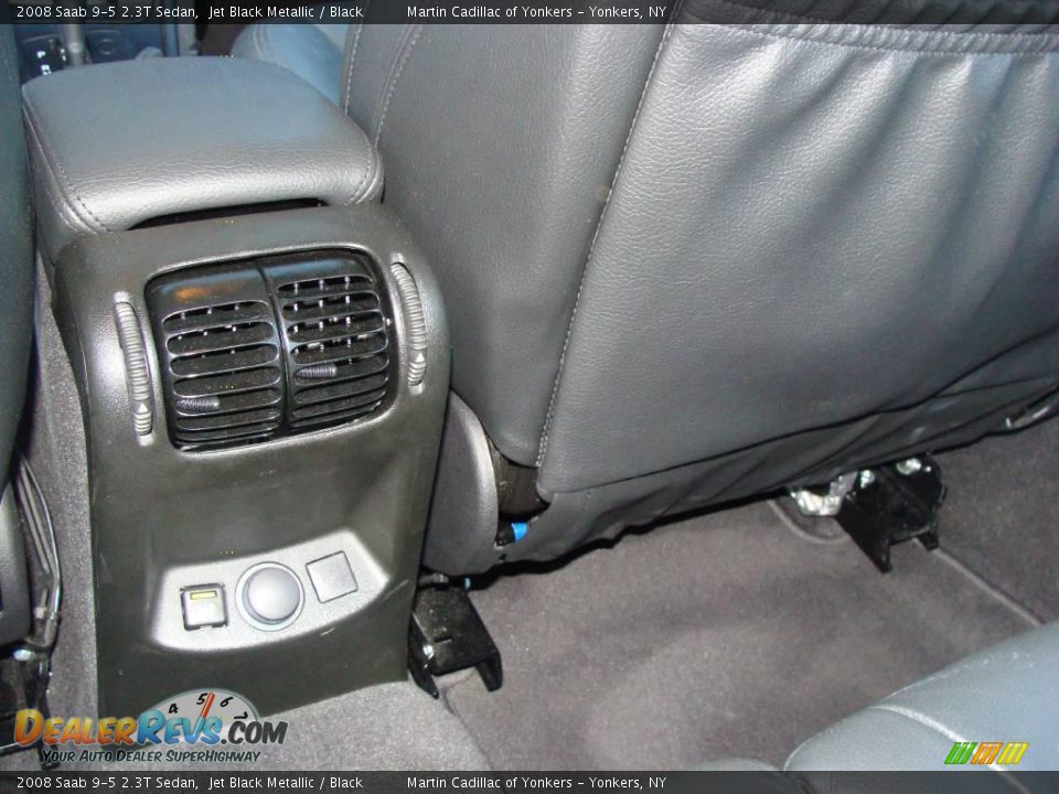 2008 Saab 9-5 2.3T Sedan Jet Black Metallic / Black Photo #23