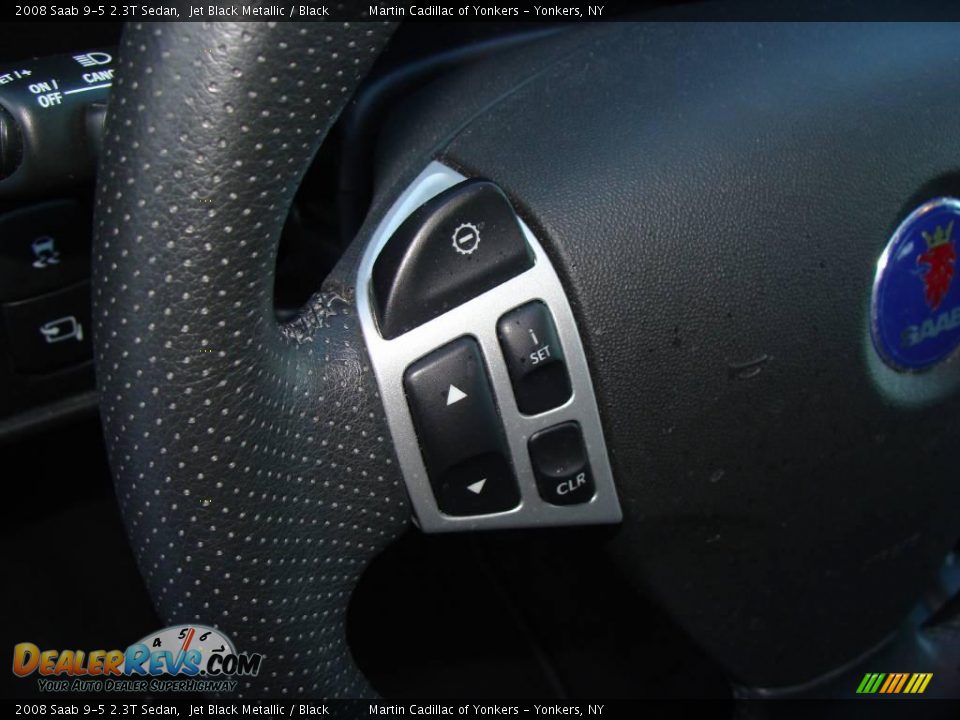 2008 Saab 9-5 2.3T Sedan Jet Black Metallic / Black Photo #24