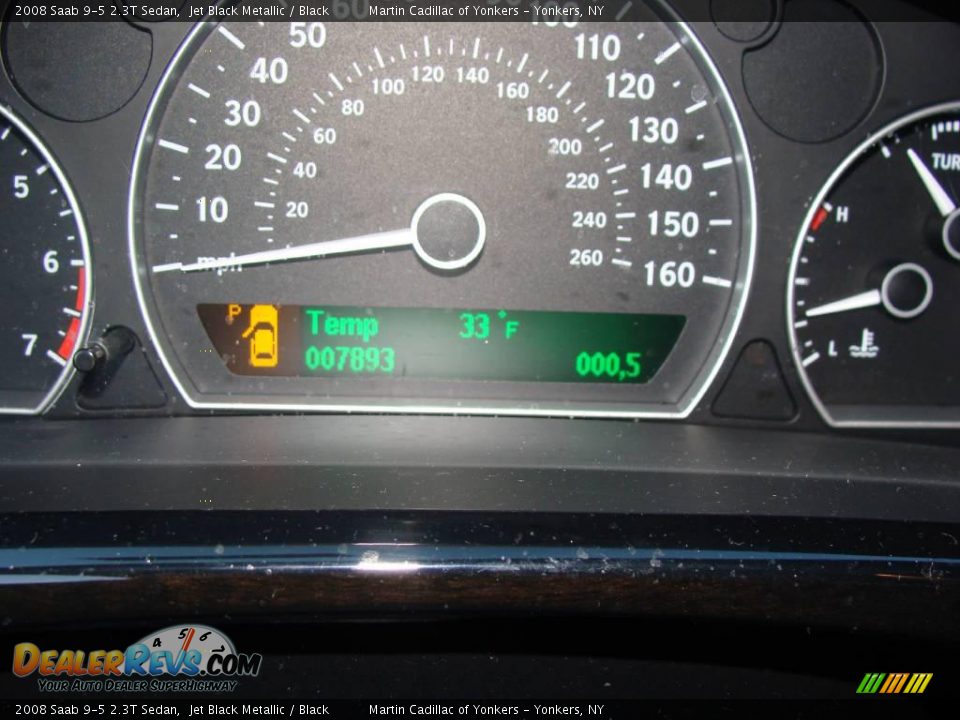 2008 Saab 9-5 2.3T Sedan Jet Black Metallic / Black Photo #26