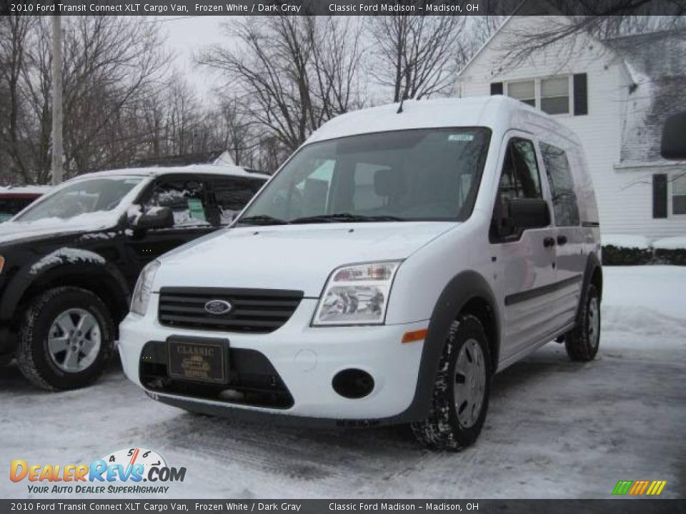 2010 Ford Transit Connect XLT Cargo Van Frozen White / Dark Gray Photo #1