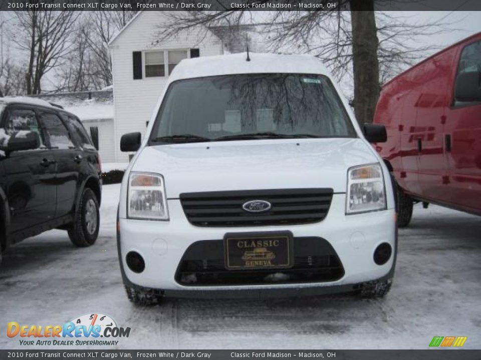 2010 Ford Transit Connect XLT Cargo Van Frozen White / Dark Gray Photo #2