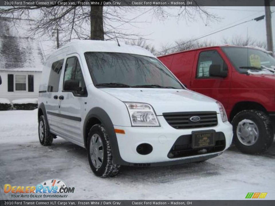 2010 Ford Transit Connect XLT Cargo Van Frozen White / Dark Gray Photo #3