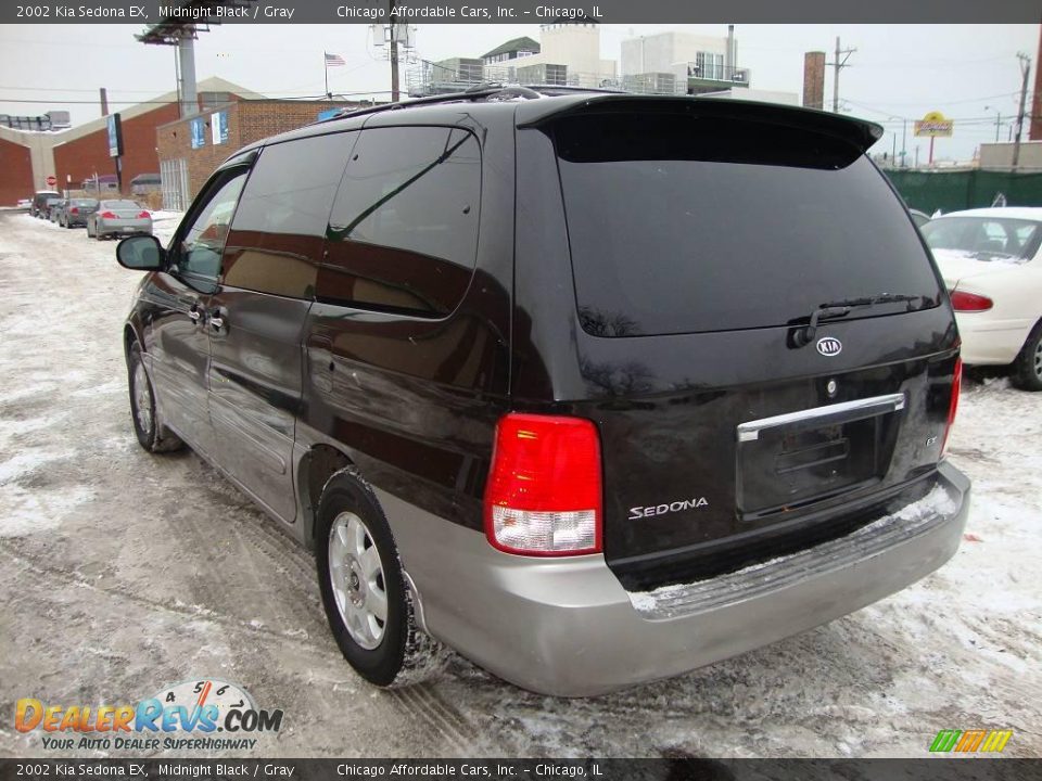 2002 Kia Sedona EX Midnight Black / Gray Photo #5