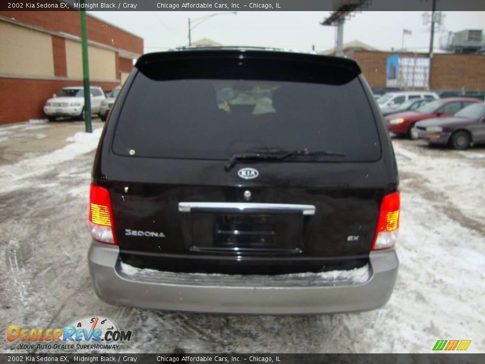 2002 Kia Sedona EX Midnight Black / Gray Photo #6