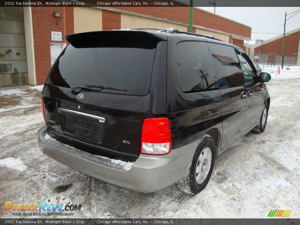 2002 Kia Sedona EX Midnight Black / Gray Photo #7