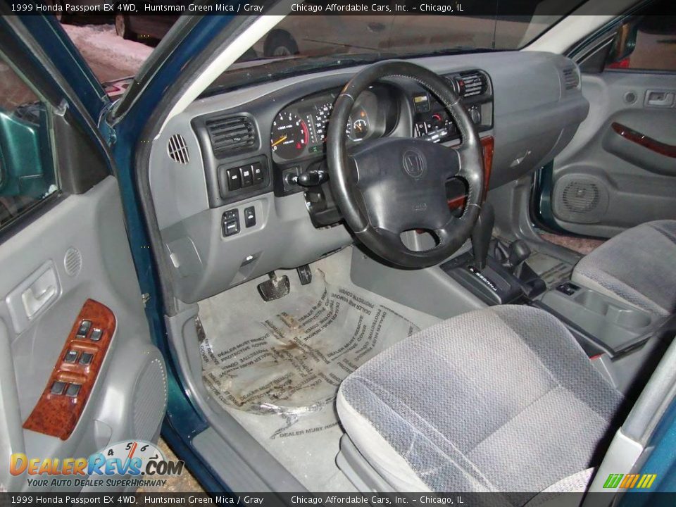 1999 Honda Passport EX 4WD Huntsman Green Mica / Gray Photo #11