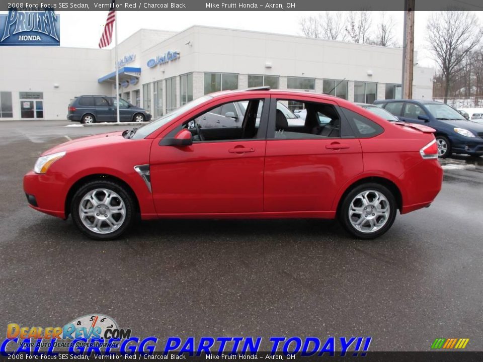 2008 Ford Focus SES Sedan Vermillion Red / Charcoal Black Photo #1