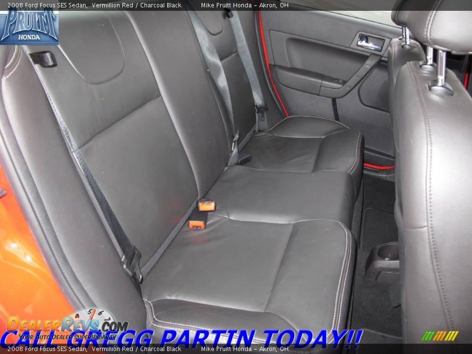 2008 Ford Focus SES Sedan Vermillion Red / Charcoal Black Photo #14