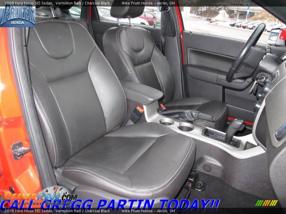 2008 Ford Focus SES Sedan Vermillion Red / Charcoal Black Photo #15
