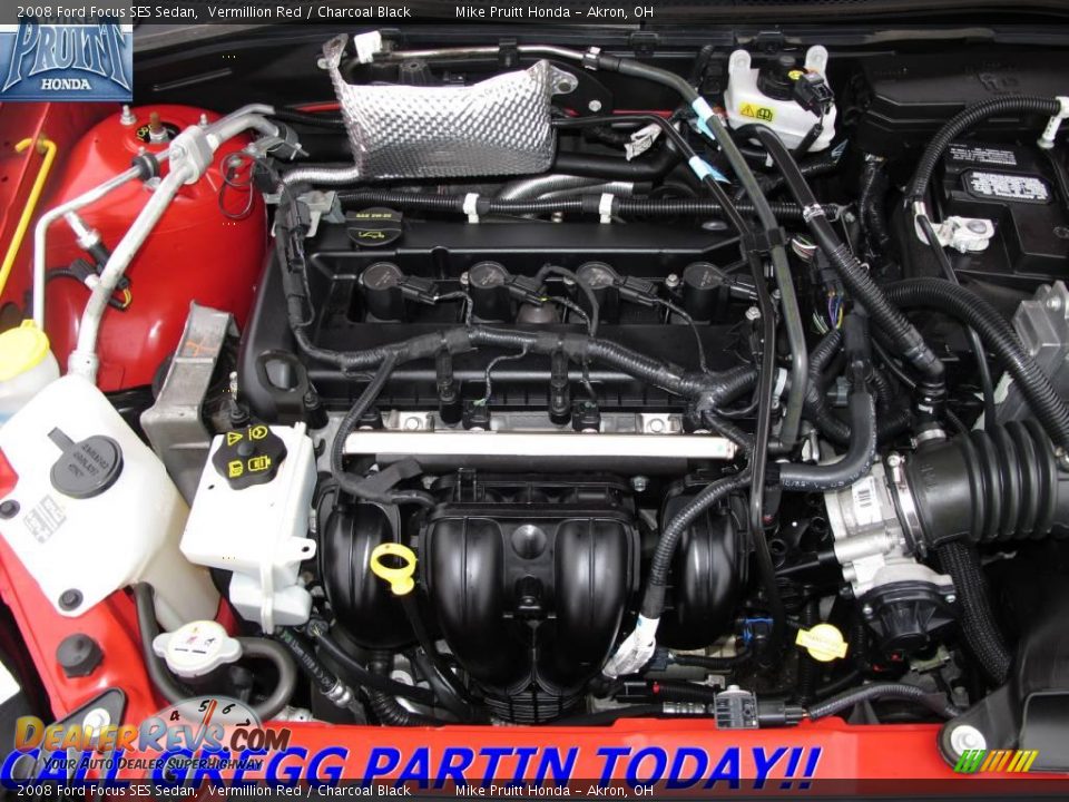 2008 Ford Focus SES Sedan Vermillion Red / Charcoal Black Photo #25