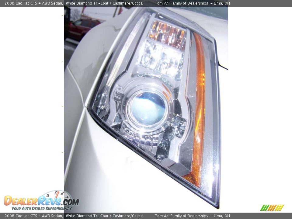 2008 Cadillac CTS 4 AWD Sedan White Diamond Tri-Coat / Cashmere/Cocoa Photo #4