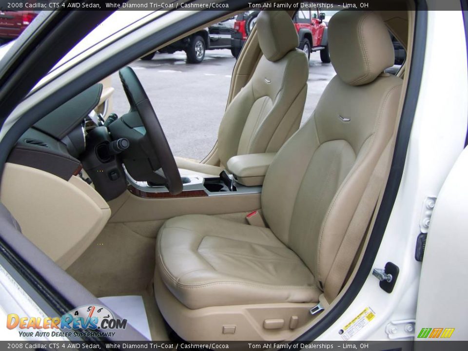 2008 Cadillac CTS 4 AWD Sedan White Diamond Tri-Coat / Cashmere/Cocoa Photo #11