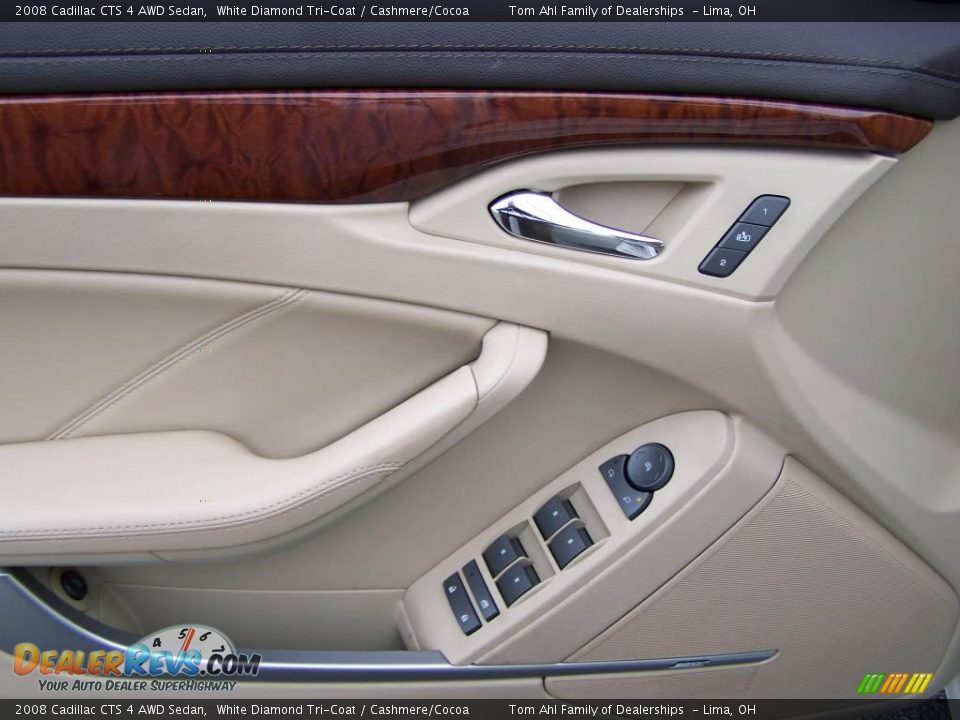 2008 Cadillac CTS 4 AWD Sedan White Diamond Tri-Coat / Cashmere/Cocoa Photo #14