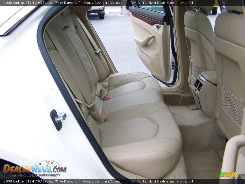 2008 Cadillac CTS 4 AWD Sedan White Diamond Tri-Coat / Cashmere/Cocoa Photo #16