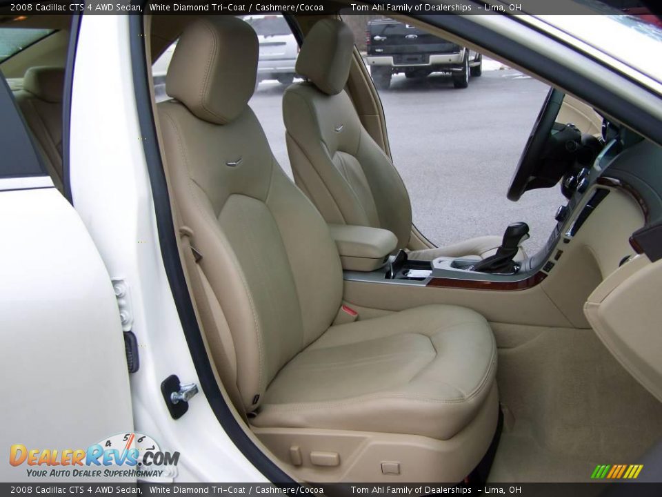 2008 Cadillac CTS 4 AWD Sedan White Diamond Tri-Coat / Cashmere/Cocoa Photo #17