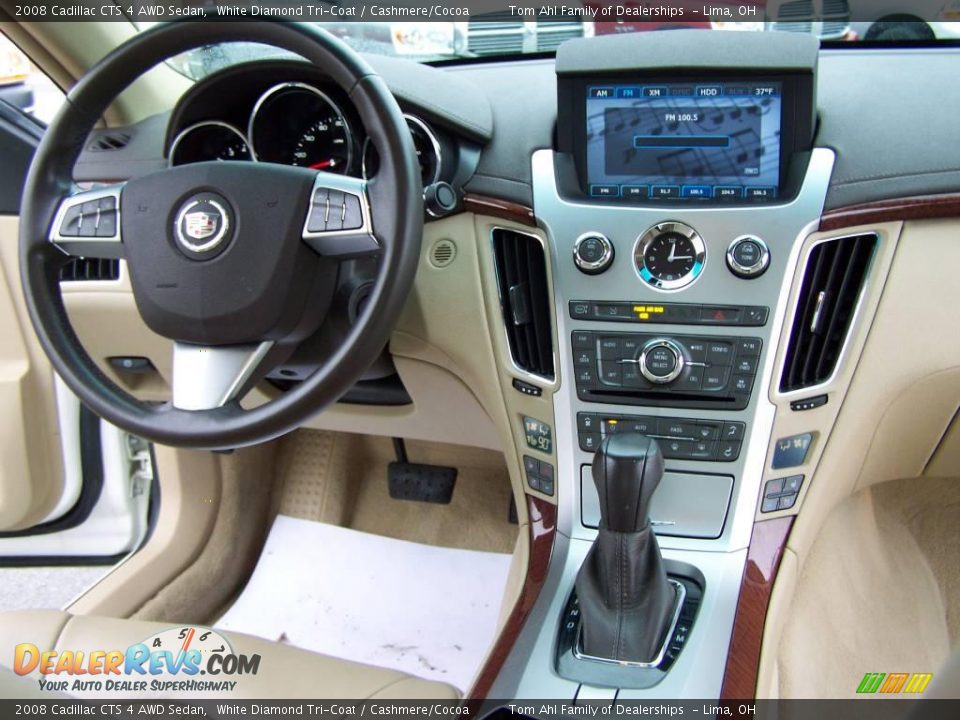 2008 Cadillac CTS 4 AWD Sedan White Diamond Tri-Coat / Cashmere/Cocoa Photo #18