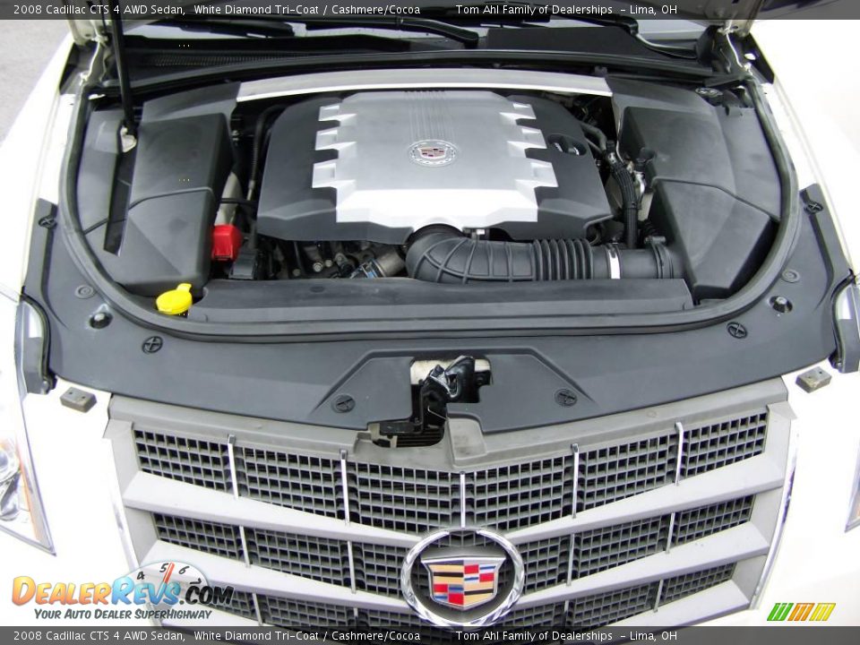 2008 Cadillac CTS 4 AWD Sedan White Diamond Tri-Coat / Cashmere/Cocoa Photo #21