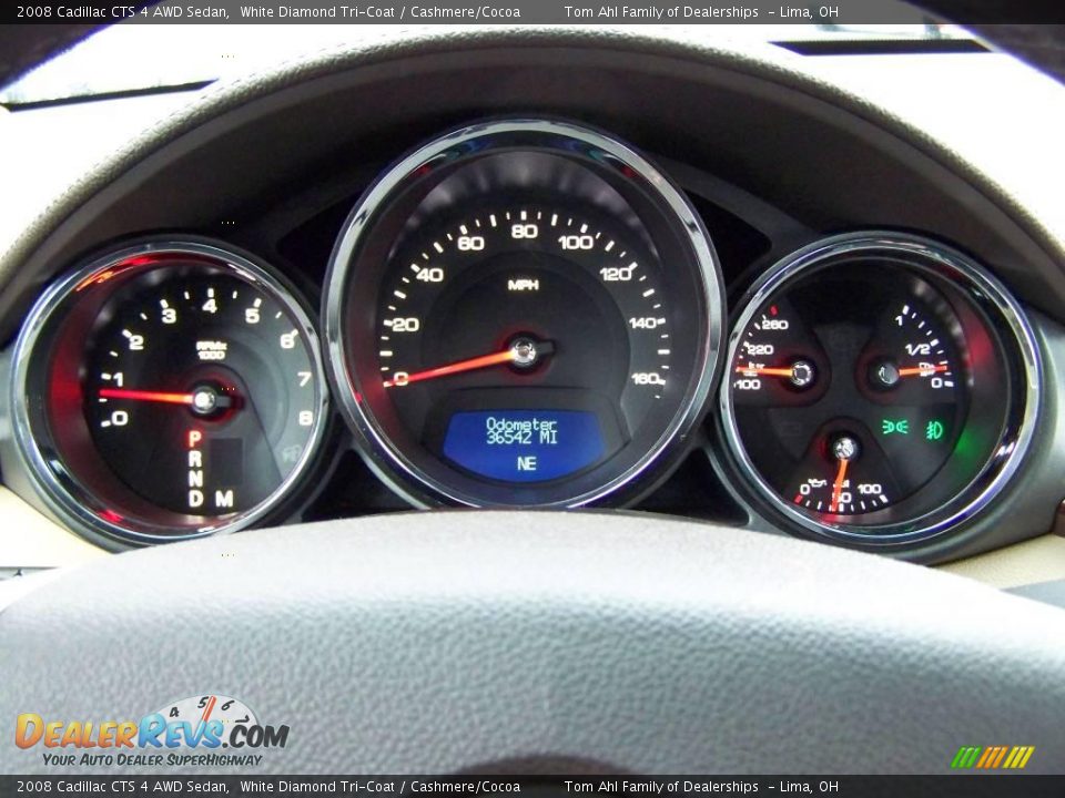 2008 Cadillac CTS 4 AWD Sedan White Diamond Tri-Coat / Cashmere/Cocoa Photo #22