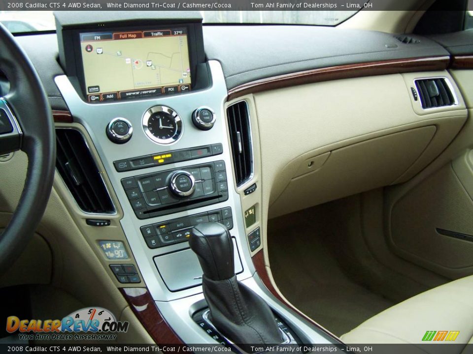 2008 Cadillac CTS 4 AWD Sedan White Diamond Tri-Coat / Cashmere/Cocoa Photo #24