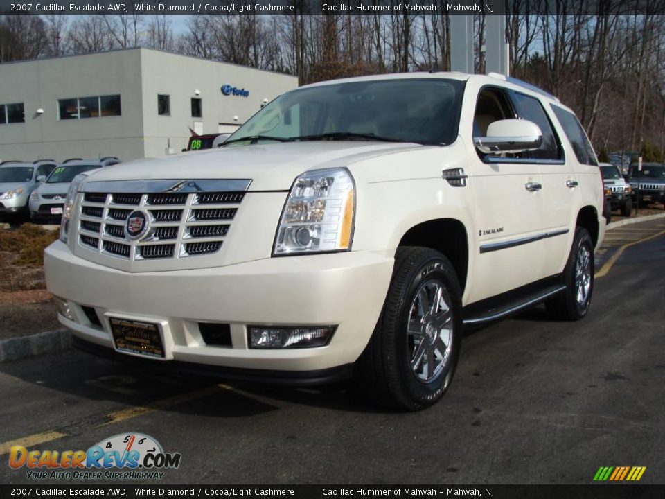 2007 Cadillac Escalade AWD White Diamond / Cocoa/Light Cashmere Photo #1