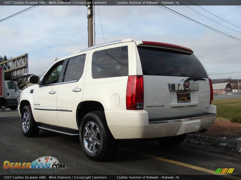2007 Cadillac Escalade AWD White Diamond / Cocoa/Light Cashmere Photo #7