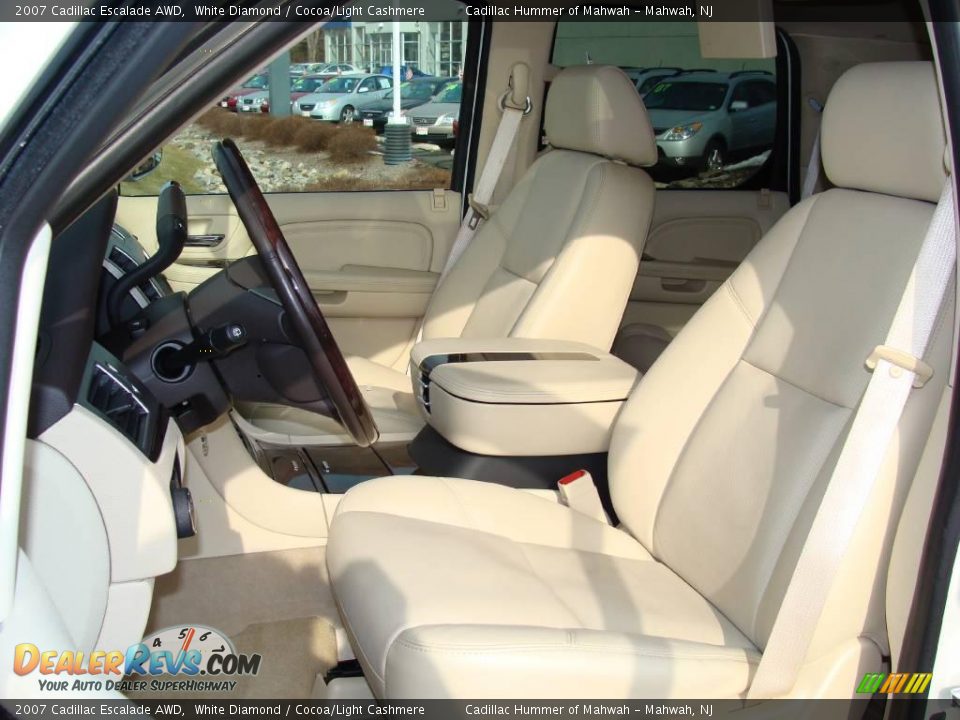 2007 Cadillac Escalade AWD White Diamond / Cocoa/Light Cashmere Photo #14