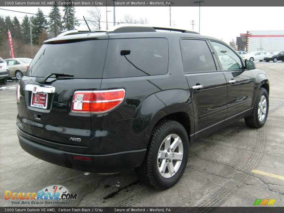 2009 Saturn Outlook XE AWD Carbon Flash Black / Gray Photo #4