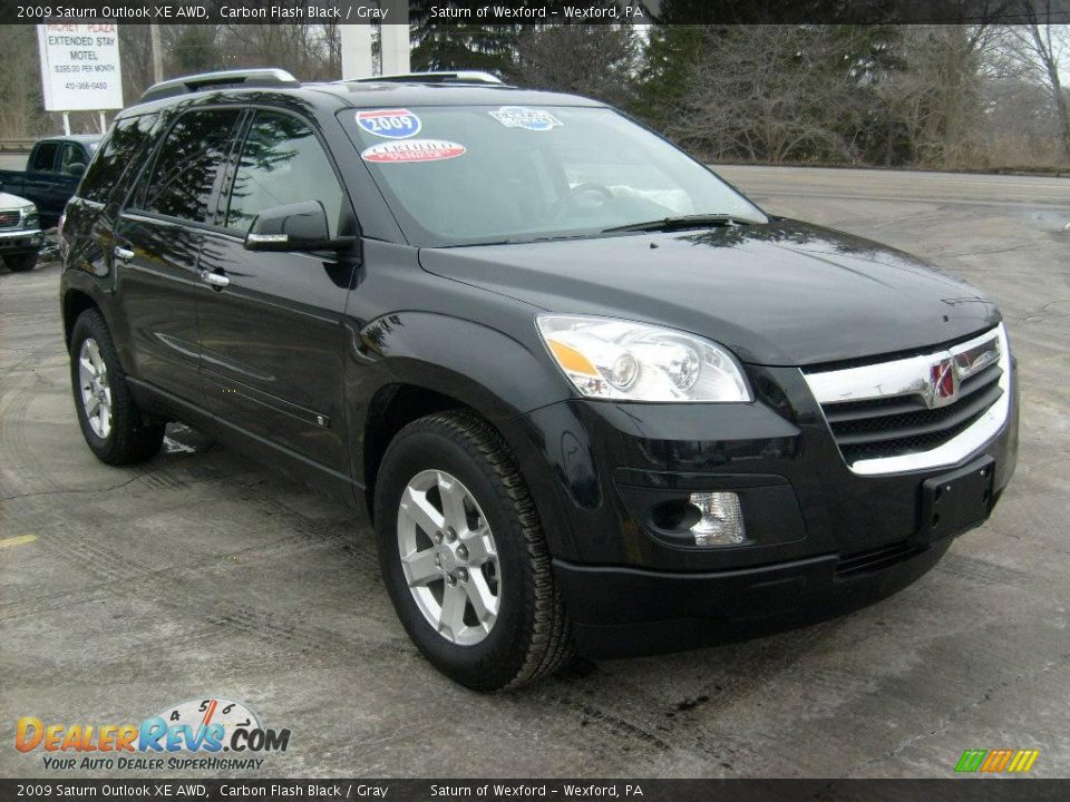2009 Saturn Outlook XE AWD Carbon Flash Black / Gray Photo #6