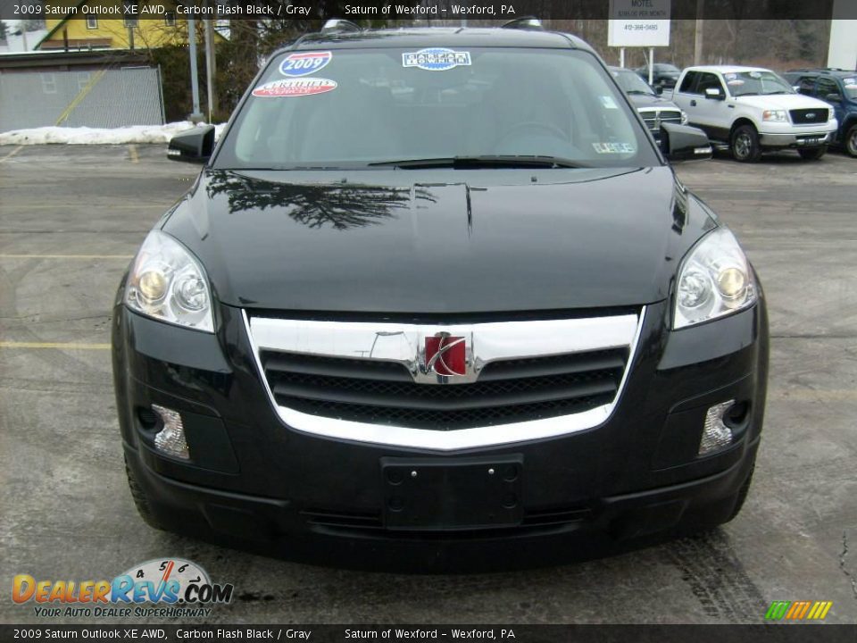 2009 Saturn Outlook XE AWD Carbon Flash Black / Gray Photo #7