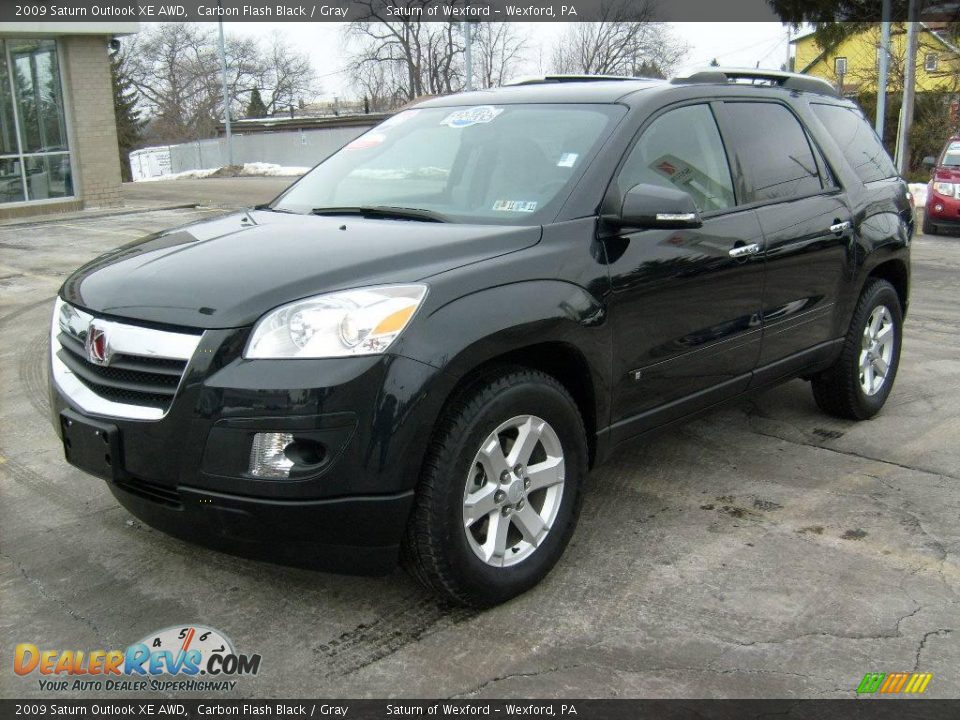 2009 Saturn Outlook XE AWD Carbon Flash Black / Gray Photo #8