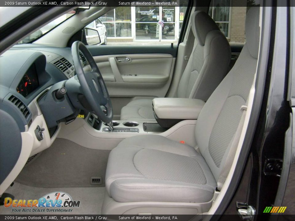 2009 Saturn Outlook XE AWD Carbon Flash Black / Gray Photo #10