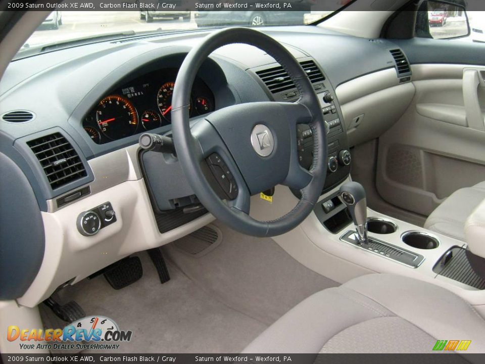 2009 Saturn Outlook XE AWD Carbon Flash Black / Gray Photo #11