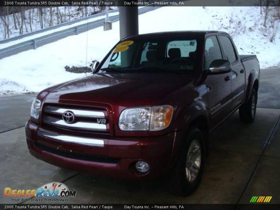 2006 Toyota Tundra SR5 Double Cab Salsa Red Pearl / Taupe Photo #5