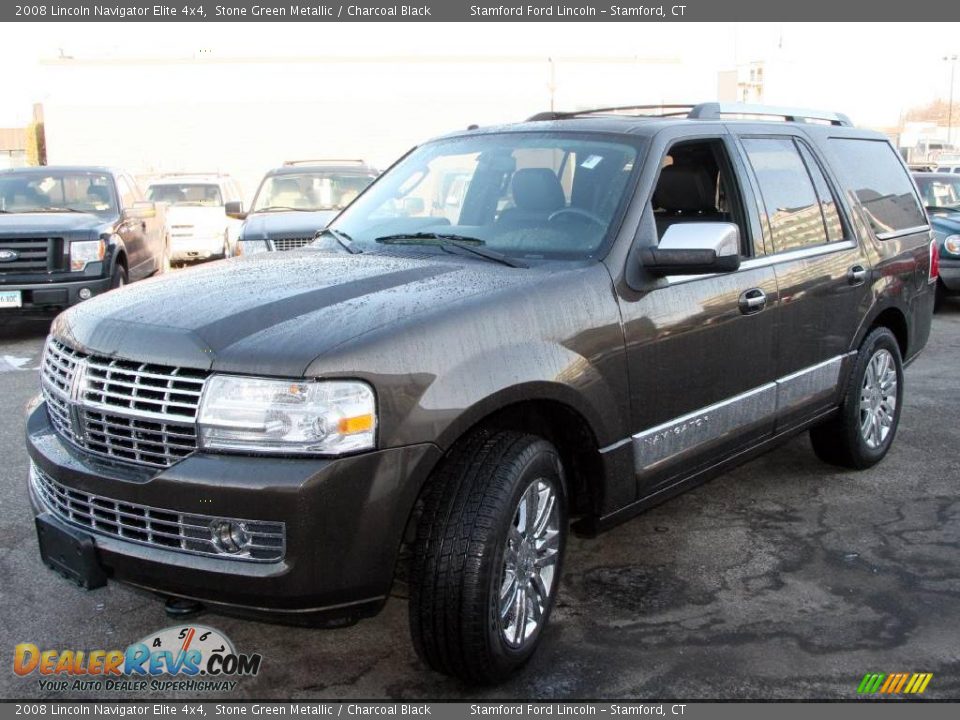 2008 Lincoln Navigator Elite 4x4 Stone Green Metallic / Charcoal Black Photo #1