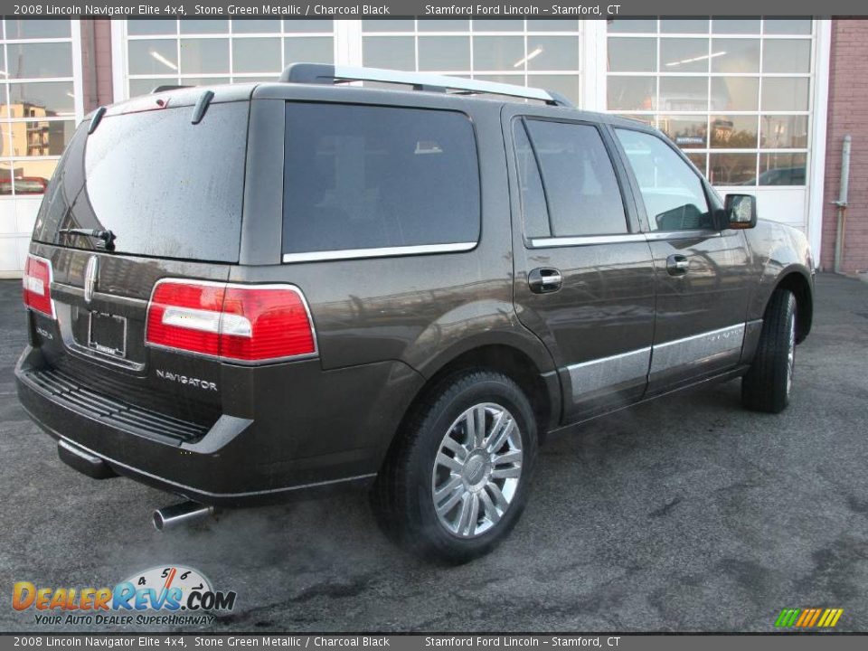 2008 Lincoln Navigator Elite 4x4 Stone Green Metallic / Charcoal Black Photo #5