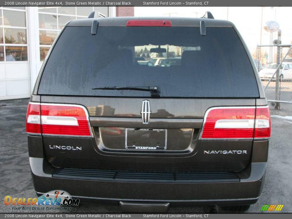 2008 Lincoln Navigator Elite 4x4 Stone Green Metallic / Charcoal Black Photo #6