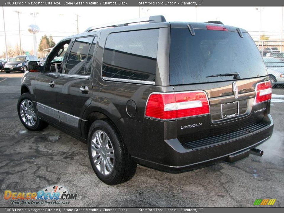 2008 Lincoln Navigator Elite 4x4 Stone Green Metallic / Charcoal Black Photo #8