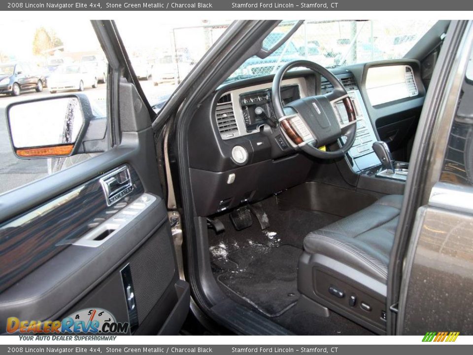 2008 Lincoln Navigator Elite 4x4 Stone Green Metallic / Charcoal Black Photo #10