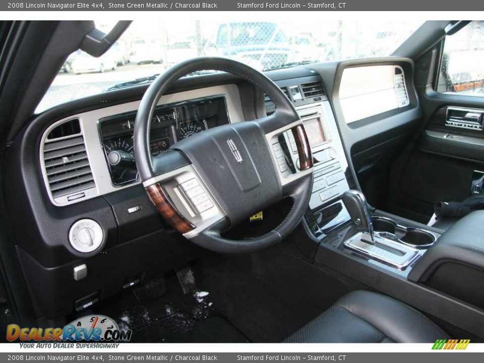 2008 Lincoln Navigator Elite 4x4 Stone Green Metallic / Charcoal Black Photo #11