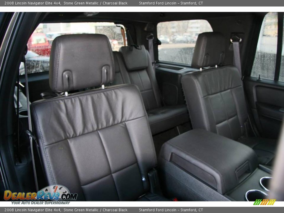 2008 Lincoln Navigator Elite 4x4 Stone Green Metallic / Charcoal Black Photo #14