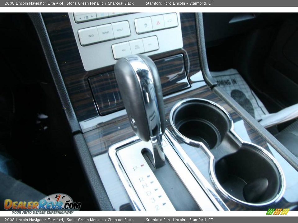 2008 Lincoln Navigator Elite 4x4 Stone Green Metallic / Charcoal Black Photo #15