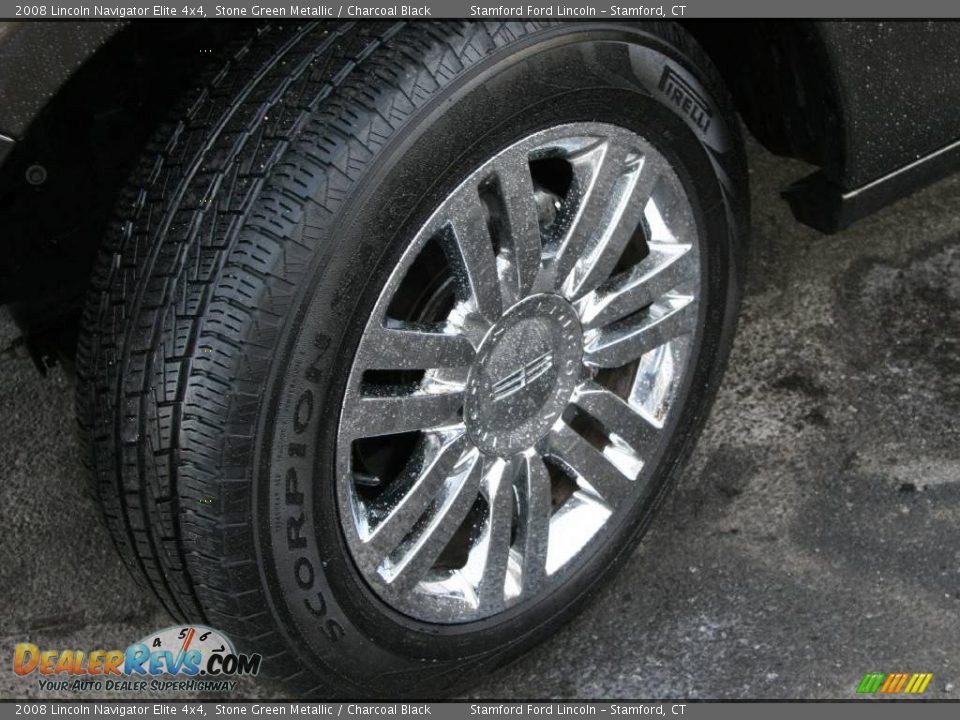 2008 Lincoln Navigator Elite 4x4 Stone Green Metallic / Charcoal Black Photo #16