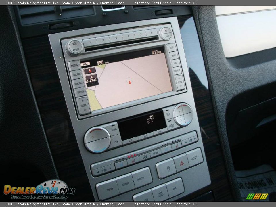 2008 Lincoln Navigator Elite 4x4 Stone Green Metallic / Charcoal Black Photo #18