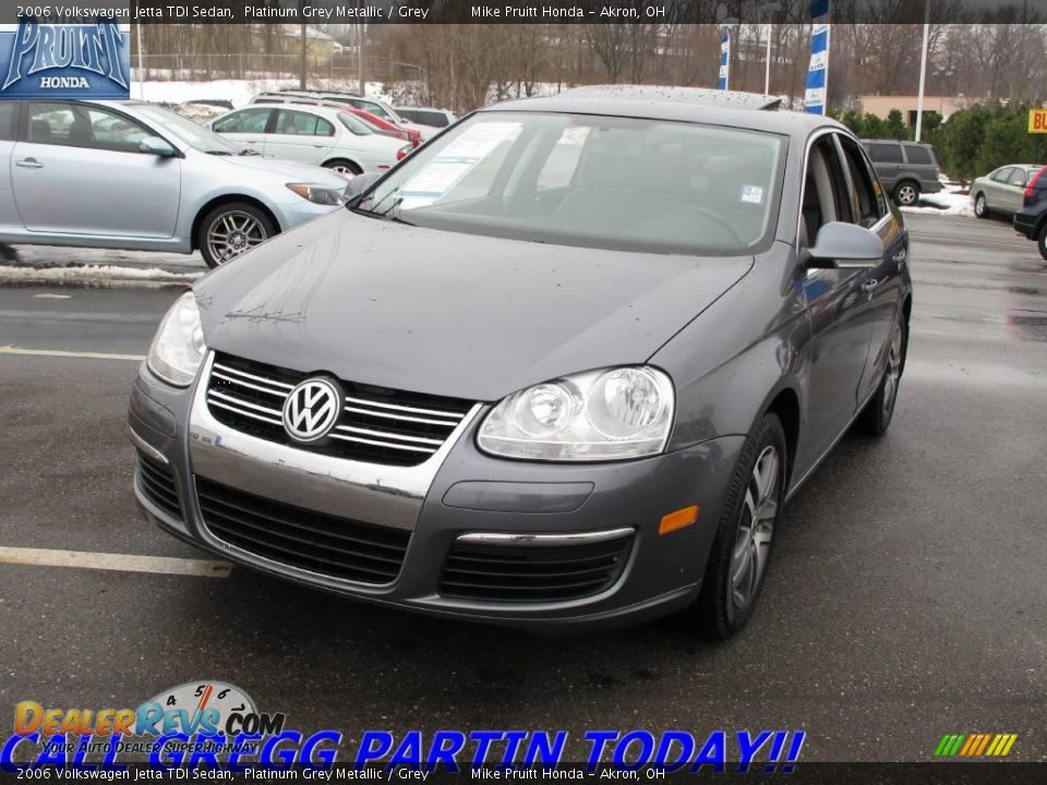 2006 Volkswagen Jetta TDI Sedan Platinum Grey Metallic / Grey Photo #3